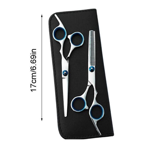 

10 pcs professional hair cutting scissors set thinning shears hair razor comb clips cape hairdressing kit bar jllnmn, Silver
