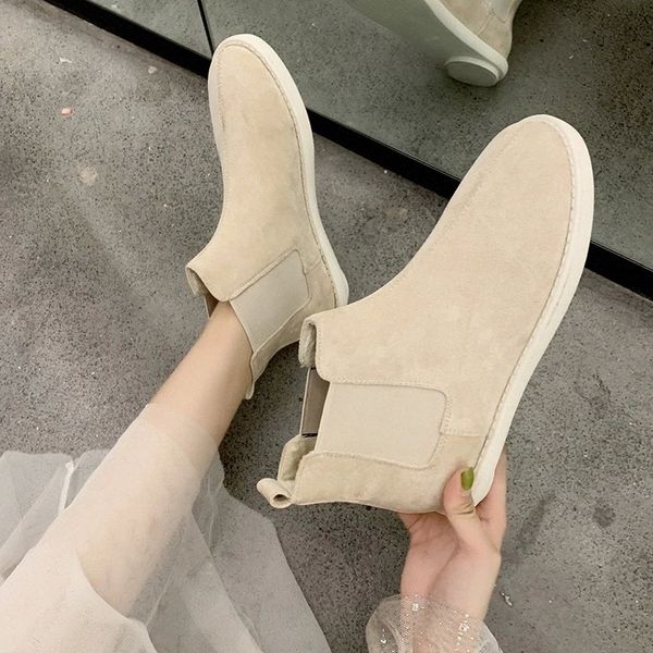 

cootelili winter suede warm plush fur shoes womens cotton boots leather multicolor mujer 2019 shoes casual ankle boots basic #tv6j, Black