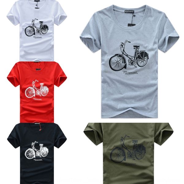

men's short sleeve crew neck youth print t- half sleeve fashion bicycle bicyclet-shirt bicyclebottom shirt bicycle qcbag, Blue