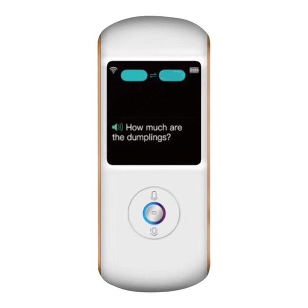 

smart voice language translator device real-time two-way offline speech/text wifi ips press sn m-languages (white
