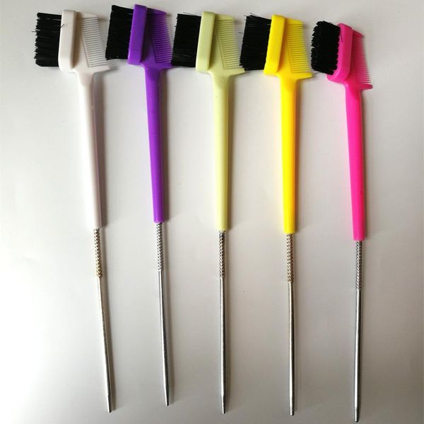 

new coming 3 x edge control brush magic collection double sided edge comb grooms smooths 2 in 1 q wmtrjg, Silver