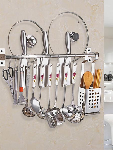

stainless steel hooks bathroom towel hook strong seamless metal storage rack organizer pan pot kitchen utensils hanger organizer1