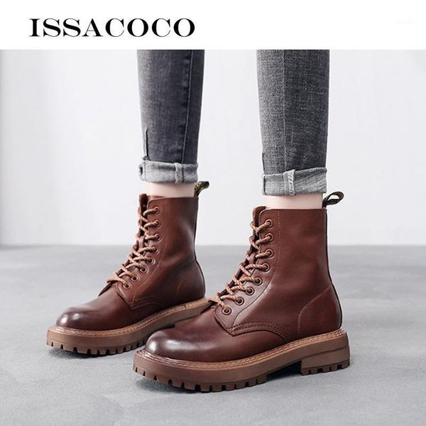 

boots genuine leather women's shoes platform female autumn for women 20211, Black