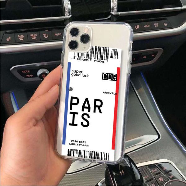 

qacustomized vip sheath, transparent sheath, with city name, travel passport, impact luggage label, suitable for vip 12, 11 pro, xsvfr