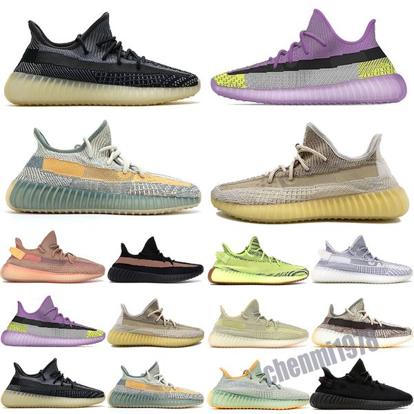 

2021 refective yecheil clay red static athletic shoes hyperspace true form black yellow sneakers mens women shoes 36-47