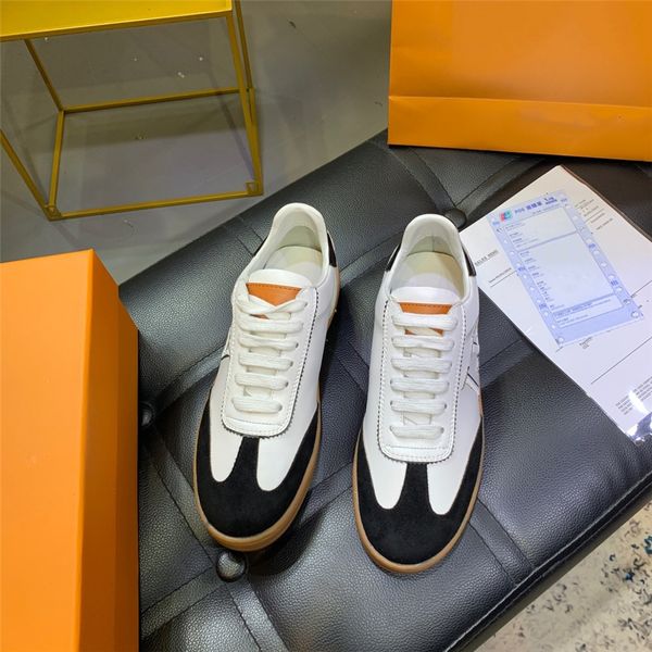

luxury casual shoes women classic vintage calfskin white shoes new black sneakers #109#586666