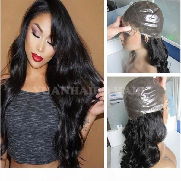 

selling 8a 1b body wave indian virgin hair black women full thin skin wig ing, Black;brown