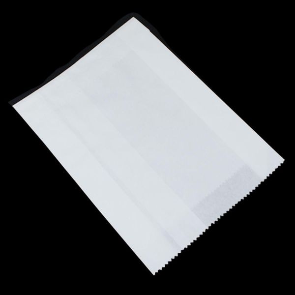 

100pcs lot open white plastic kraft paper fried food greaseproof package bag chips sandwiches take out packing pouch h bbyccp