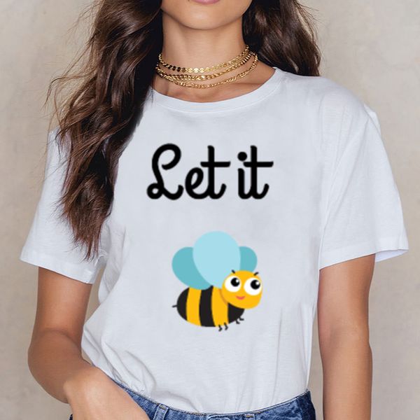 

топы футболка женщина let it bee abeille infant bodysuit женщины kawaii хлопок женских подписи рубашка спорт толстовка с капюшоном толстовка