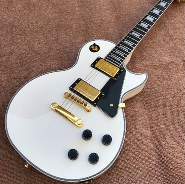 

white electric guitar, rosewood fingerboard, oem made guitar, of postage