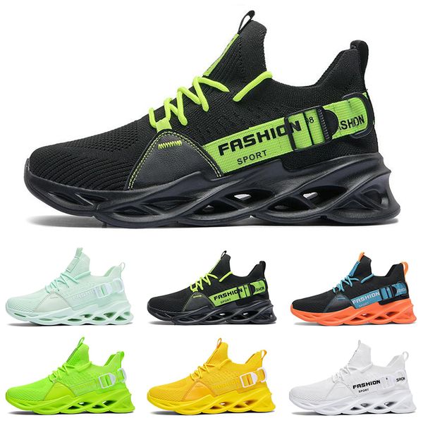 

2021 men fashion running shoes breathable trainers black white green yellow lemon orange mens sports sneakers size 40-46