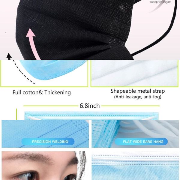 

disposable face reusable dhl] /box mask [g5i8o thickened 3 layer non-wove 95% dust mouth masks maschere anti feature