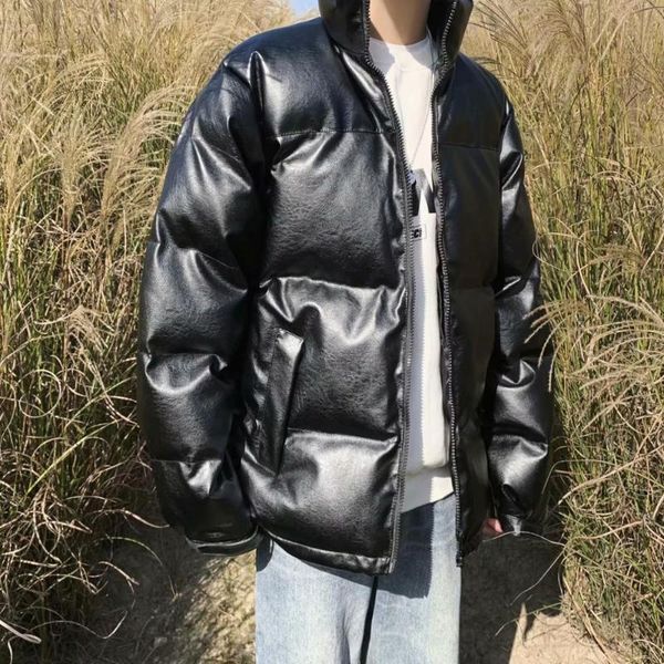 

2020 new arrival winter thicken coat men pu leather jackets men,men's hooded parkas ,waterproof jackets men,my219, Black