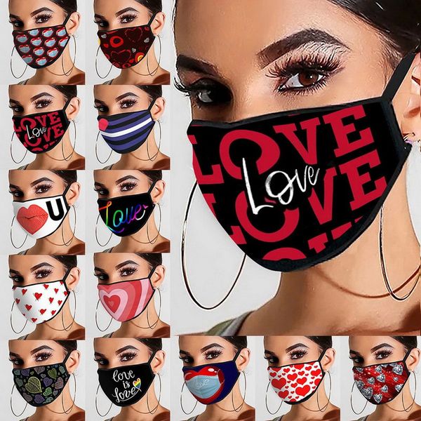 

designer mask valentines day gift face masks couple happy valentines day masks dustproof printed red love adjustable mouth mask