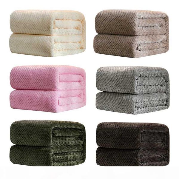 

10home textile polar microfiber blanket cover the bed 200x230cm large thick fleece sofa blanket pink small for kids
