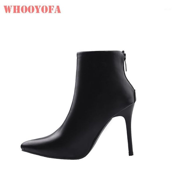

brand new glamour brown black women ankle wedding boots high stiletto heels lady nude shoes wl347 plus big size 10 43 46 481