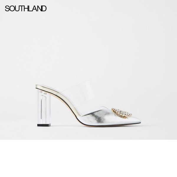 

slippers southland women england silver high street jewellery mules heels shoes woman sandals1, Black