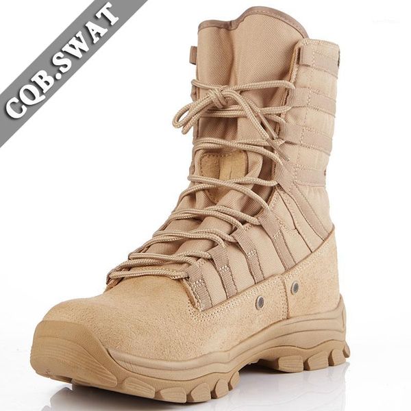 

men tactical boots winter leather special force desert ankle combat boots men leather army footwear big size1, Black