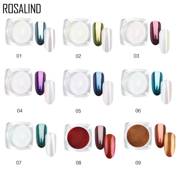 

розалинд маникюра русалка оболочка порошка ногти порошки ногтей блеск порошок жемчуг зеркало diy искусство ногтя, Silver;gold