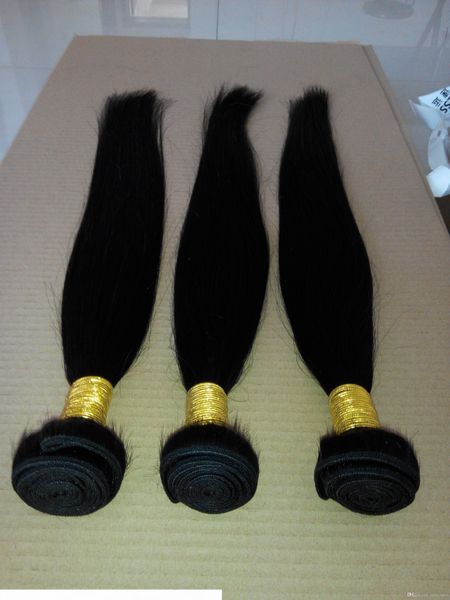 

brazilian virgin straight hair weave 1 piece 100g r 100% human hair weave 10-30 inchs brazilian black color double weft hair exten