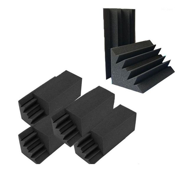 

new 8 pack of 4.6 in x 4.6 in x 9.5 black soundproofing insulation bass trap acoustic wall foam padding studio foam tiles (8p1