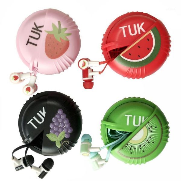 

cute fresh fruit in-ear earbud earphones cartoon stereo wired earphones with mic for mobile phone computer kids christmas gift1