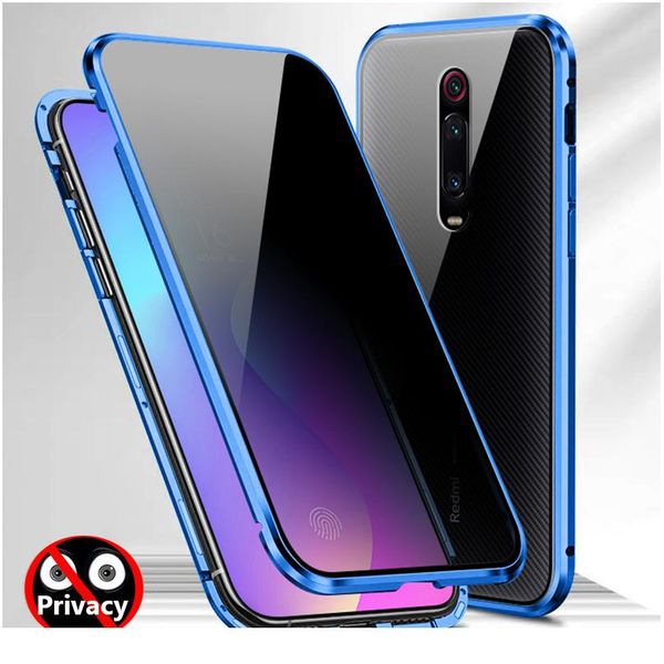 

360 anti peeping privacy magnetic case for xiaomi redmi note 9 8 pro 9s 8t k20 mi 10 9t not wmtyrl