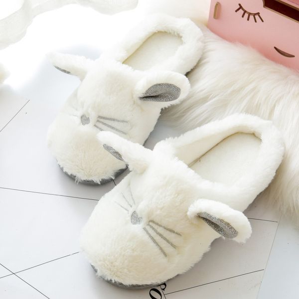 Chinelos bonitos de gato de chinelo fofo Casa chinelos com espigas chinelos de inverno soft shoes plana zapatilla Dropshipping T100 x1020