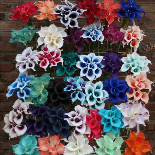 

10pcs calla lily wedding bouquet latex calla lily home flower arrangement wedding home furnishing decoration
