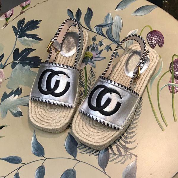 

women's slippers wear spring and summer 2020 new fashion versatile straw woven sandals net red ins tide flat muller shoes, Black