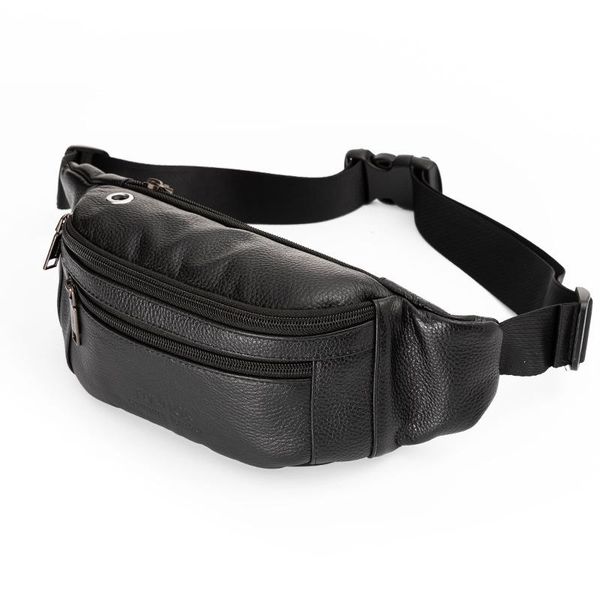 

waist bags men's genuine leather crossbody bag waterproof travel trendy sports belt large capacity hiking phone pocket