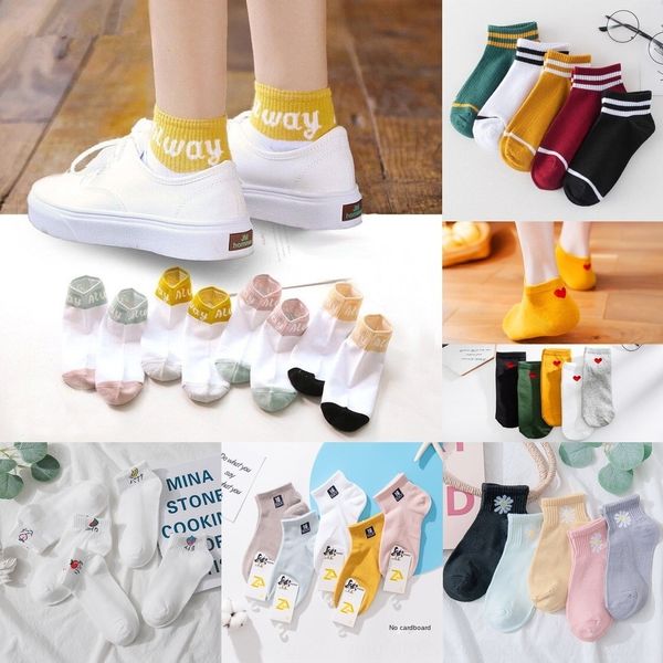

0ctdf online solid cotton boat candy women's korean socks color tibwd female short tube korean cotton boat women socks store, Black