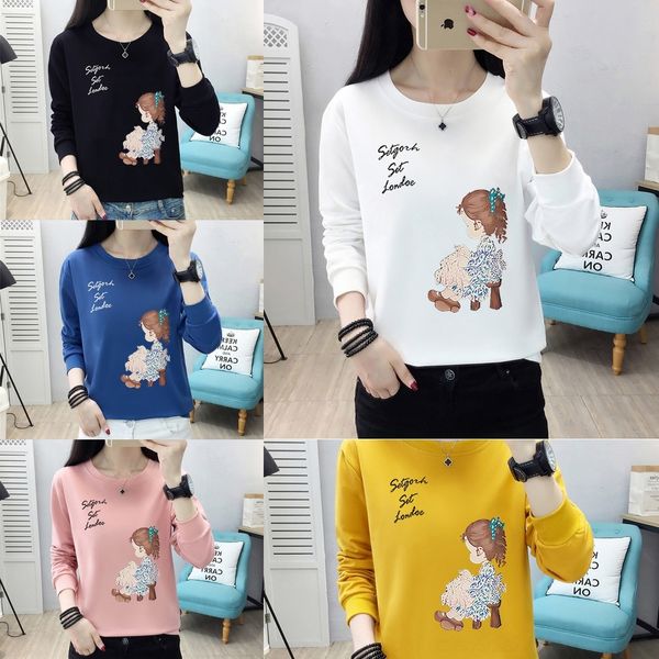 

awdfj early spring new korean style women's 2020 trendy ins internet celebrity sweater sleeve pullover loose long size pullover large t, Black