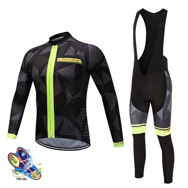 

racing sets pro team cycling jersey 2021 bike clothes spring men's long sleeve suit breathable outdoor riding mtb ciclismo clothing set, Black;blue