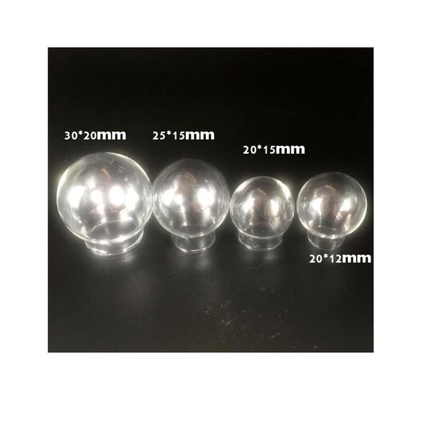 

1pieces 30x20mm 25x15mm 20x15mm 20x12mm hollow transparent glass round ball glass globe pendant jewelry accessory jllltj, Black
