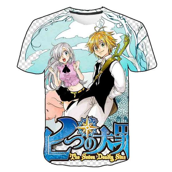 

cool men seven deadly sins japanese anime nanatsu no taizai comfortable camiseta 3d print shirts harajuku funny funny men clothing