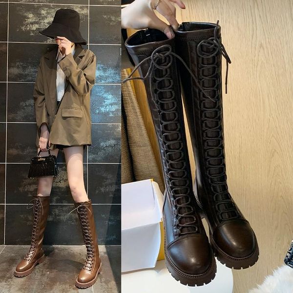 

sexy lace up knight boots winter короткие плюшевые keep warm мотоцикла сапоги квадратный каблук круглый toe harness zapatillas mujer новый, Black