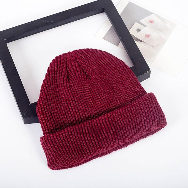 

but knitted hat beanie skullcap sailor cap cuff brimless retro navy style beanie hat new jllmwc xjfshop, Black;white