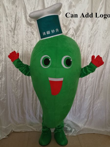

mascot costumes vegetables theme green pepper mascot costume chili capsicum cartoon character role-play sport carnival fancy dress, Red;yellow