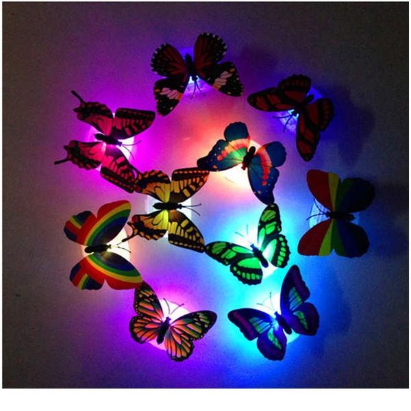 

colorful changing butterfly led night light lamp home room party desk wall decor with suction pad children gifts f jllhkm