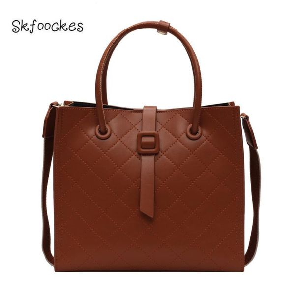 

skfoockes women's bag 2020 new fashion square bag tide wild crossbody embroidery thread shoulder rhombus women handbag