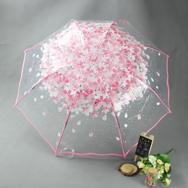 

girls transparent umbrella male ladies rain plastic japanese clear lace parasol paraguas women colorful 8 ribs umbrella bbyjjh lipper