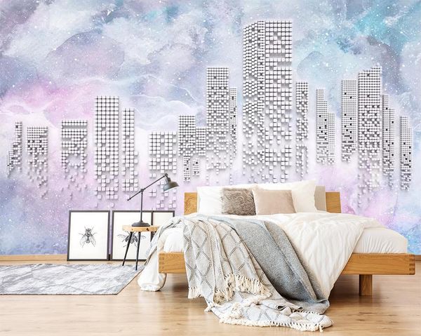 

wallpapers [self-adhesive] 3d unreal city 17555 wall paper mural print decal murals1