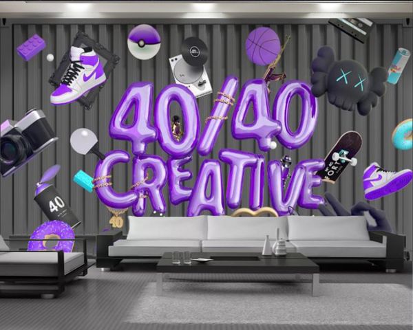 

wall papers home decor 3d letter creative wallpaper digital printing hd decorative beautiful wallpaper