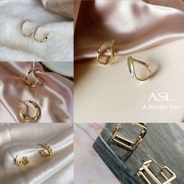 

nikb miasol golden earrings stud feather earring color earring steel star round stainless base post for diy plating