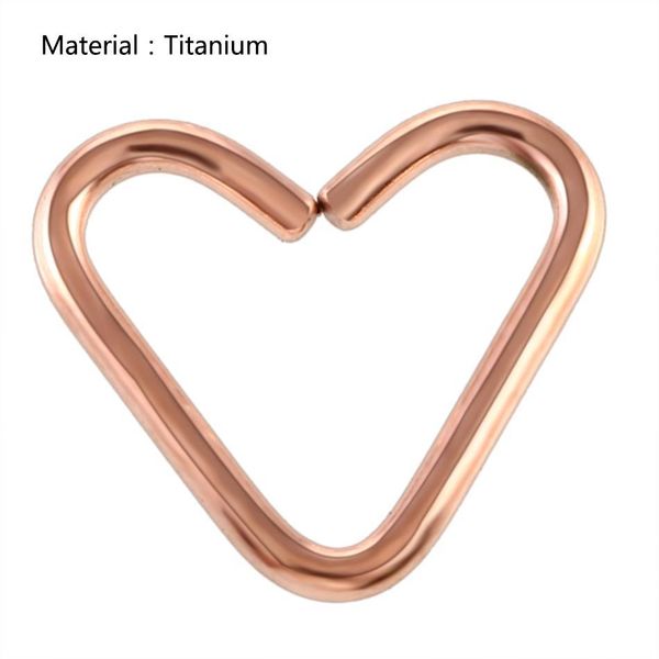 

1pc fashion daith heart rings opal gem cartilage tragus piercings nose hoop rings labret ring daith piercing jewelry q bbytqm, Silver