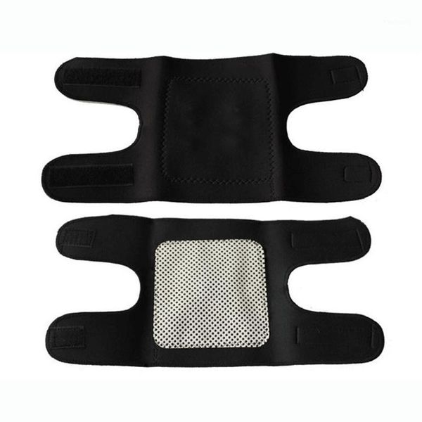 

elbow & knee pads 2pcs magnetic therapy arm belt self heating brace winter sport warmer care support band pain relief strap bandage1, Black;gray