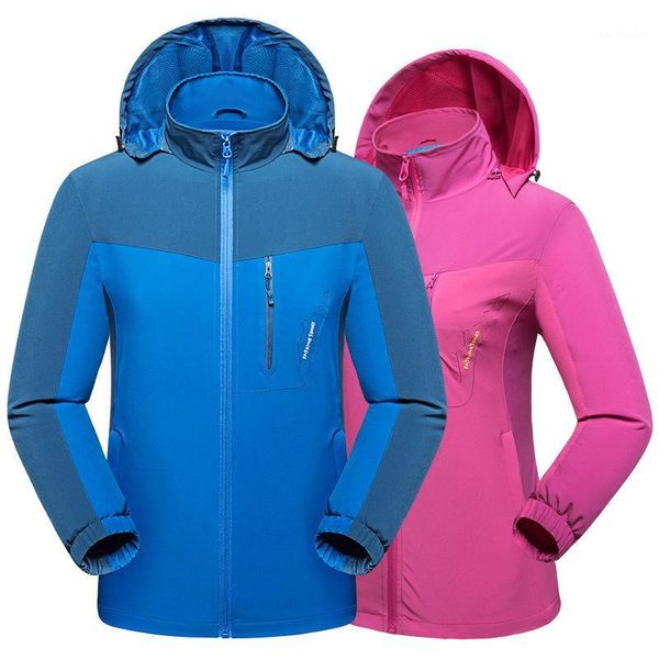 

outdoor jackets&hoodies pullover fleece spandex jacket women brand waterproof rain coat hiking clothing female windproof jackets1, Blue;black