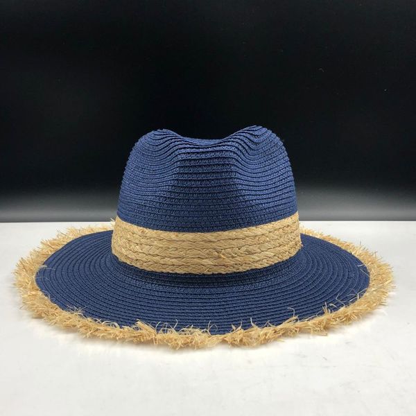 

2019 простые летние casual рафия шлемов sun для женщин мода джаз соломенной шляпе для мужчин бич вс соломенная панама bbyhzl alice_bag, Black;white