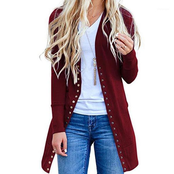 

long jackets women's cardigan casual long sleeve jacket buttoned outside wearing female cardigans robe femme1, Black;brown